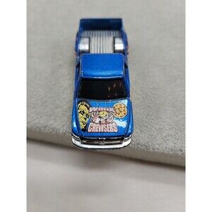 Hot Wheels Blue Dodge Ram Truck Bed Diecast  Wolfman Pizza 1:64 Blue